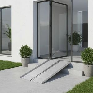 Aluminum Manual Foldable Wheelchair Ramp Car Van Minivan Life for Disable Users - Image 2