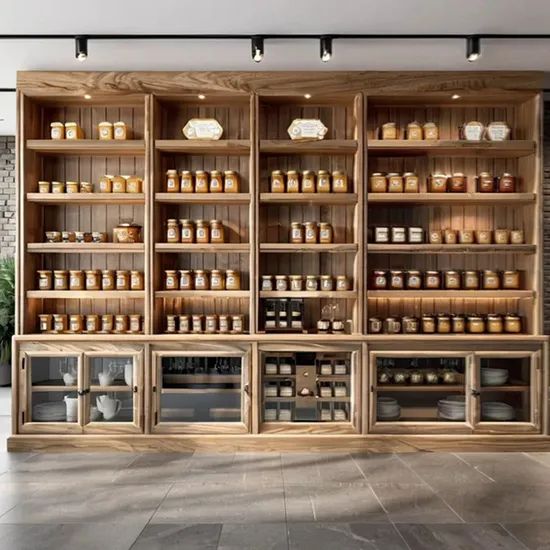Bookstore Design Display Cabinets Storage Racks Wood Library Shelf - Image 3