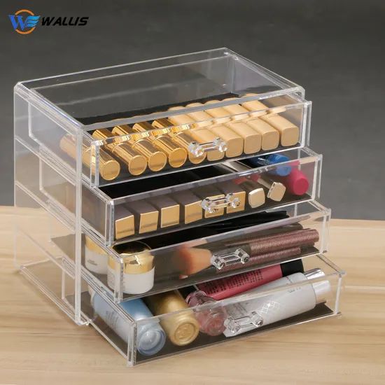 Large Four Drawer Transparent Acrylic Multilayer Drawer Cosmetic Storage Box Desktop Jewelry Storage Box - Image 2