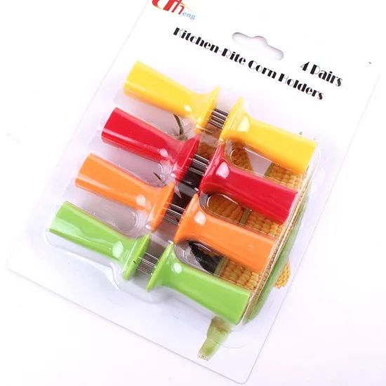 BBQ-Tool Heat Resistant Small Corn Holder BH-DH-D10-PP-F-9 ABS 1Y OPP Bags - Image 2