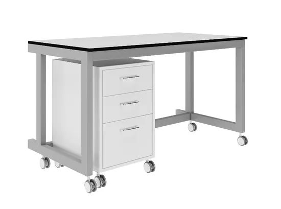 Modern Industrial Double Workbench Steel Lab Table 10Y Warranty MOQ100 Custom - Image 4