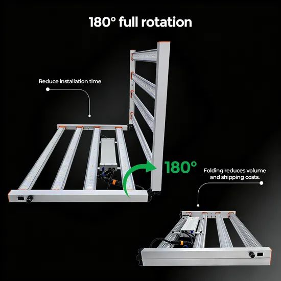 1000W 10bars Foldable Uniform Ppfd Full Spectrum LED Grow Light for Commercial Greenhouse - Image 2