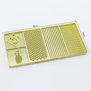 Ice Stamp Plate, Brass Rust Prevention Elegant Safe Ice Designer Tray Thick for Home - Image 1