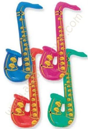 PVC Inflatable Saxophones for Party Decoration Material PVC HS Code 392690 Thickness 0.18mm Specification 61cm Trademark OEM brand - Image 1
