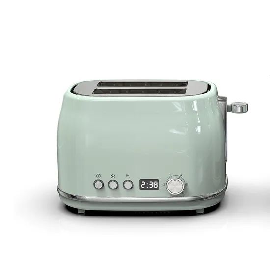 LED Display Time Watch Stainless Steel Smart Bread Toaster Machine 2 Slice Commercial Price Pop up Toaster Custom Toasters - Image 2
