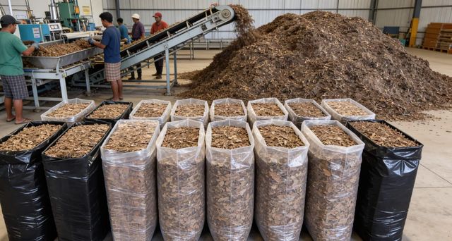 Teak Leaf Mulch Max. Moisture (%) 12% Material Teak Leaf Mulch Carbon Content Rich In Carbon Biodegradability Biodegradable - Image 4