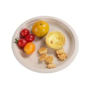 Hot Sale Biodegradable Sugarcane Bagasse Plates Paper Cup Cutlery Compostable Disposable Tableware Suit - Image 4