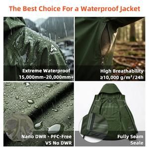 Factory Wholesale Tactical Comfortable High Quality Camo Multi-pocket 3 in 1 Waterproof Jacket Coat Camping Men for Hunting - Image 2