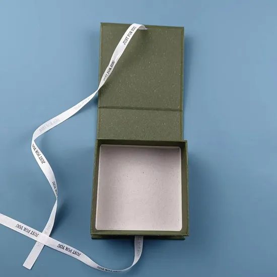 Ring Earring Necklace Jewelry Gift Storage Packaging Paper Box with Satin Ribbon - Image 5