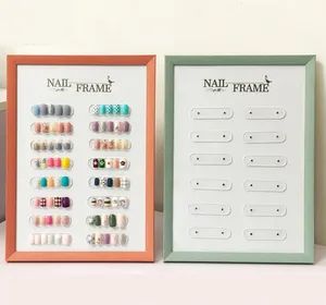 New Design 8 "A4 Nail Display Color Plate Beauty Ciliary Works Plate Nail DIY Photo Frame - Image 1