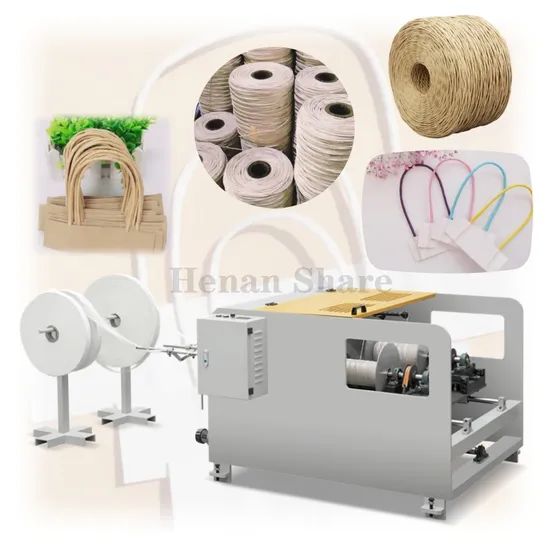 Paper Bag Twist Rope Handle Rope Making Machine Weight 390 Voltage 220 V Material Paper Trademark SHARE Model NO. SR-ZSJ1 - Image 1