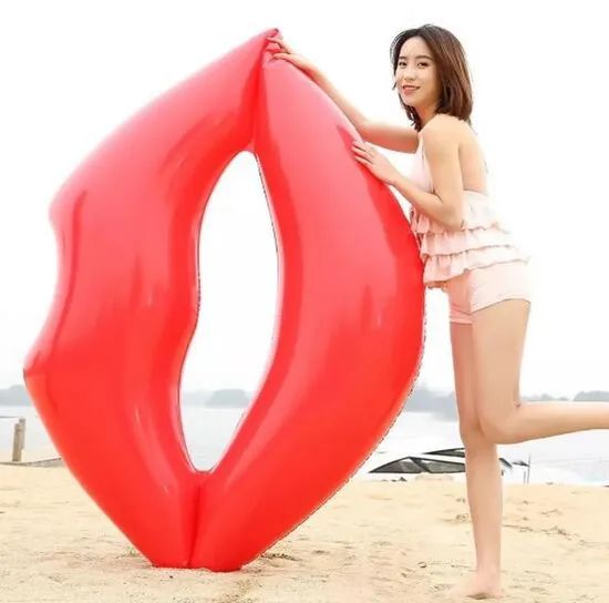Custom Water Beach PVC Lip Air Mattress - Image 5