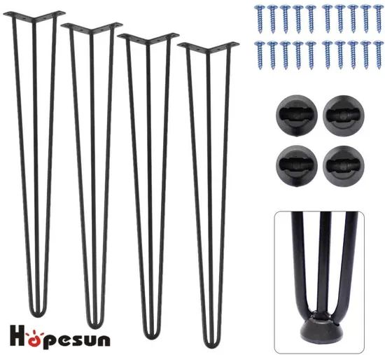 Black Wrought Table Legs Home Furniture Table Frame - Image 1