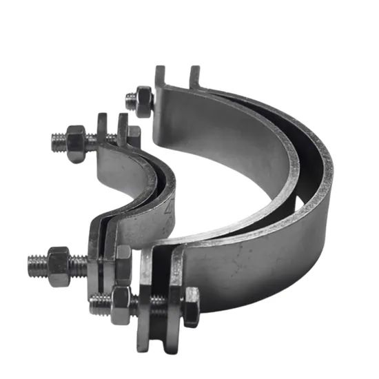 FM UL Approval Galvanized Two Piece Pipe Clamps Origin China Finish Polishing Color Zinc White Thread Unc Thread Trademark - Image 1
