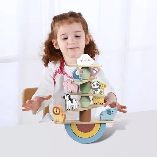 Children's Wooden Stacking Toys Animal Balance Building Blocks - Image 6