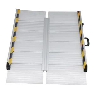 Durable Aluminium Anti-Slip Foldable Threshold Wheelchair Ramp for Motorcycle Ladders - Image 2