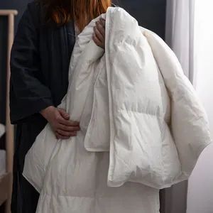 Organic Cotton Shell Duvet Insert Bamboo Fiber Quilts Origin China Pattern White Age Group Adults Usage Home, Hotel HS Code 9404904000 - Image 5