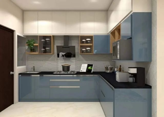 Mirror finish acrylic Modular Kitchen Material Wooden Appearance Modern Door Finishing Acrylic Finish Type Powder - Image 10