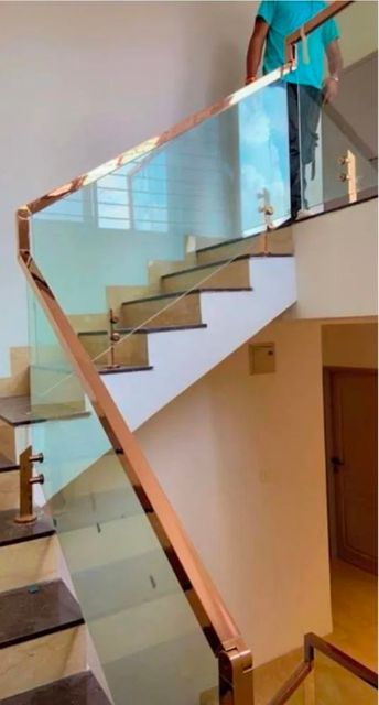 Stainless Steel Glass Balcony Railing Thickness 10 mm, 10mm Glass Type Toughened, Toughened - Image 5