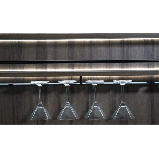 OEM Italian Furniture Hardware LED Racks Kitchen Aluminum Wood Wine Racks - Image 3