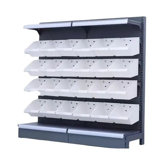 Metal Storage Rack Heavy-Duty Supermarket Stand Adjustable Display Shelf for Cargo Storage - Image 2