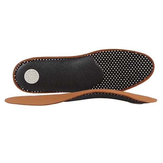 Customized Orthotic Insoles - Quilted Leather Padded Arch Support - Image 2