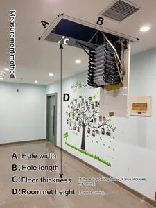 Loft Ladder Home Hidden Electric Folding Remote Control Attic Retractable Stairs - Image 3