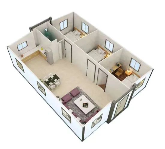 Luxury Expandable Steel Structure Container Villa with Big Glass - Image 6