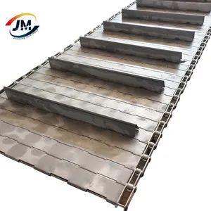 Hinged Steel Slat Conveyor Belt Chain Driven for Recycling Forging - Image 5