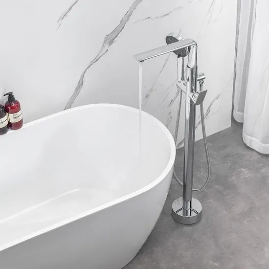 Morden Bathroom Chrome Brass Tub Faucets with Handheld Head Type Stand Origin China Color Chrome Trademark OEM Model NO. - Image 3