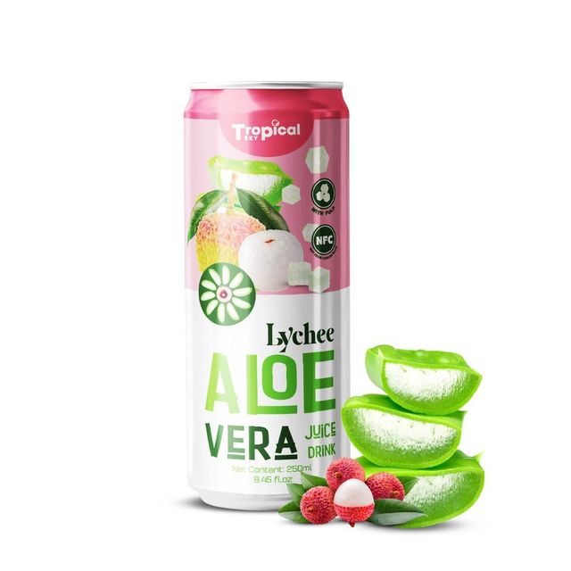 250ml canned Aloe vera juice with pulp OEM supplier in Vietnam - Image 3