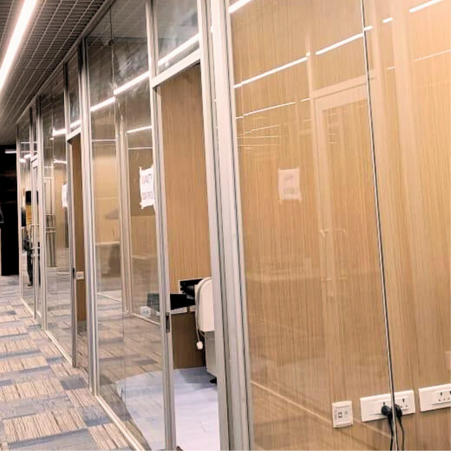 Windor Slender Single Glass Partition System with style door, 10 mm - Image 2