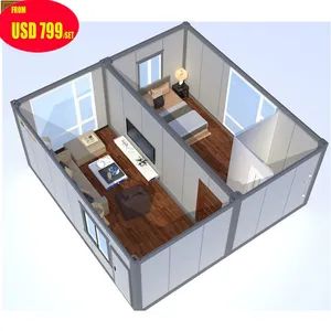 Portable Steel Structure Sandwich Panel Prefab Shipping Container Garage - Image 6
