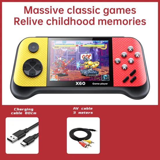 Portable 3.5'' X60 Handheld Game Console Retro Video Game Player with Wi-Fi Communication - Image 3