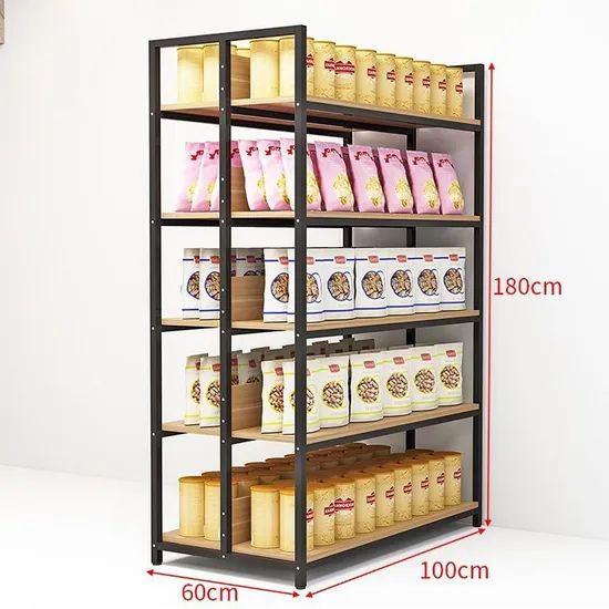 Market Convenience Store Display Shelves Single Double-Sided Bookcases Multi- Layer Island Platforms Snack - Image 6