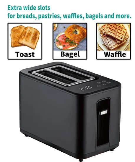 Customer Logo OEM Home Use Automatic Electric Smart Bread Bun Mini Toaster Machine Toasters with LED Display - Image 3