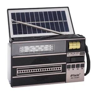 Portable Bluetooth Speaker Rechargeable FM Radio LED Torch USB with Solar Panel - Image 6