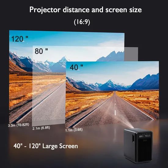 Cre Cr36 4K Mini Android 9 1080P Home Theater Projector - Image 5