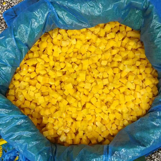 sell china factory IQF Yellow Peach Dices Frozen Peach Dices guohai foods frozen fruits - Image 2