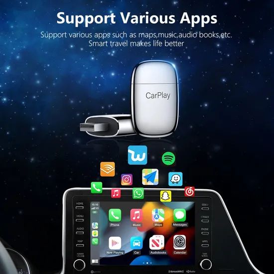 Wireless Carplay Adapter Carplay Plug and Play Automatic Connection Android Auto Adapter No Delay Online - Image 3