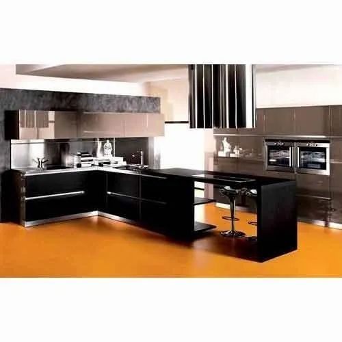 Wooden Italian Modular Kitchen, Wall Units Depth: Standardized - Image 1