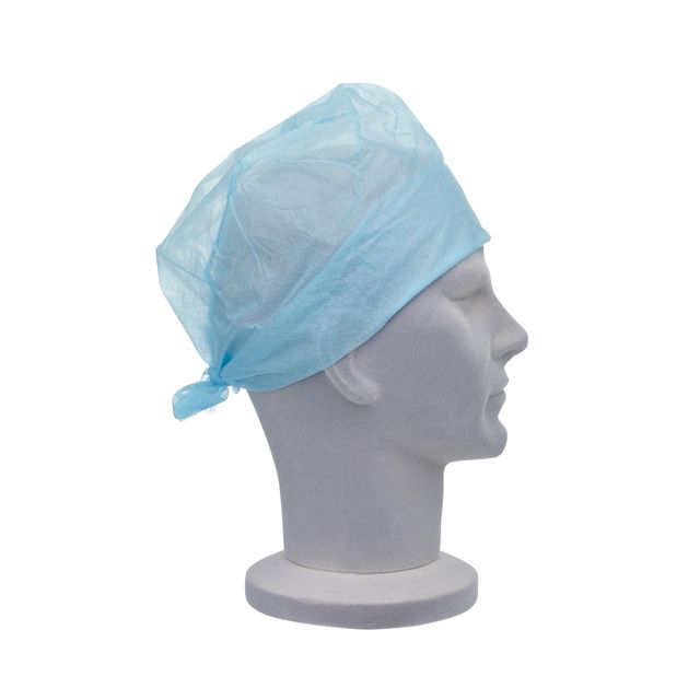 Disposable Non Woven Strip Clip Cap Bouffant Head Cover Surgical Doctor Hat Round Mob Cap Nurse Cap - Image 3