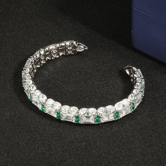 925 Silver Jewelry Zircon Open Bangle - Image 3
