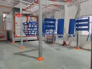 Industrial Paint Spray Booth with Work Platform and Safety Railing - Image 6