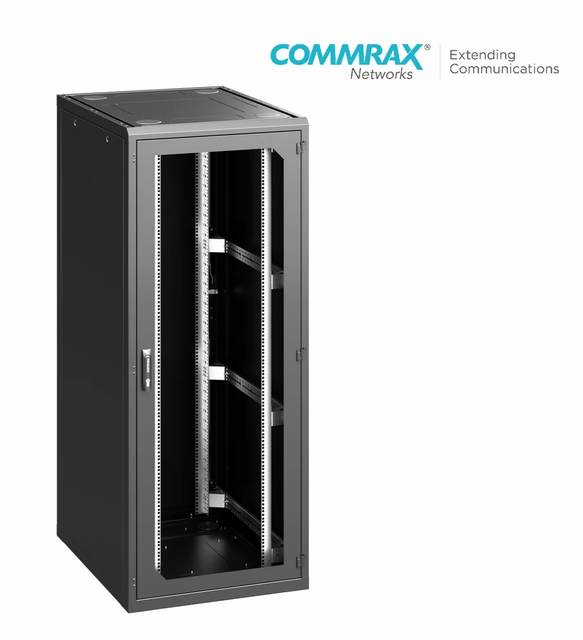 Mild Steel COMMRAX SERVER RACK Shielding UTP Frequency 250MHz Length 305 meter Patch Panel Cat 6 Material Mild Steel No. of Pairs 4 - Image 1