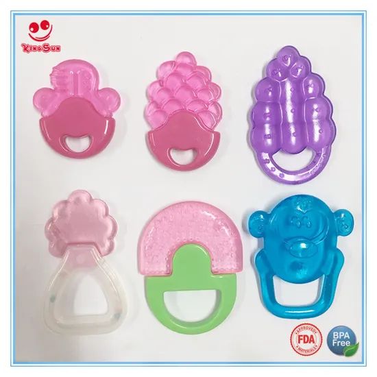 Colorful Baby Water Teether Rattle for Soothing Relief Size Middle Type Teether Material EVA Origin China Model NO. - Image 4
