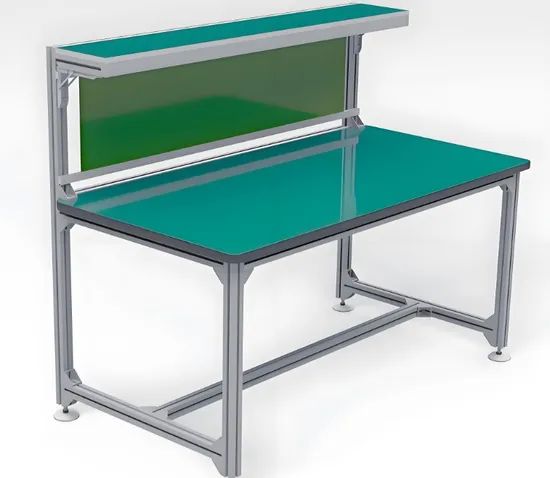 Factory Aluminum Anti Static Workbench Assembly Line Extra Shelf Work Table Worktable - Image 6