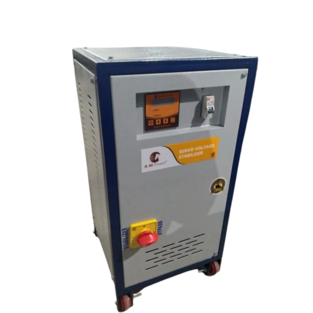 Single Phase Servo Stabilizer Voltage 220 V Brand A M Power Frequency 50 HZ Phase Single Phase Display Type Lcd Display Product Capacity 7.5 - Image 3