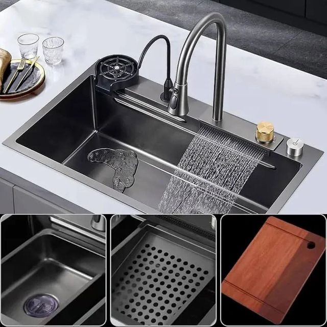 Stainless Steel Kitchen Sinks Appearance Sleek Stain Resistance High Maintenance Ease Easy Surface Hygiene Hygienic Material Stainless - Image 1