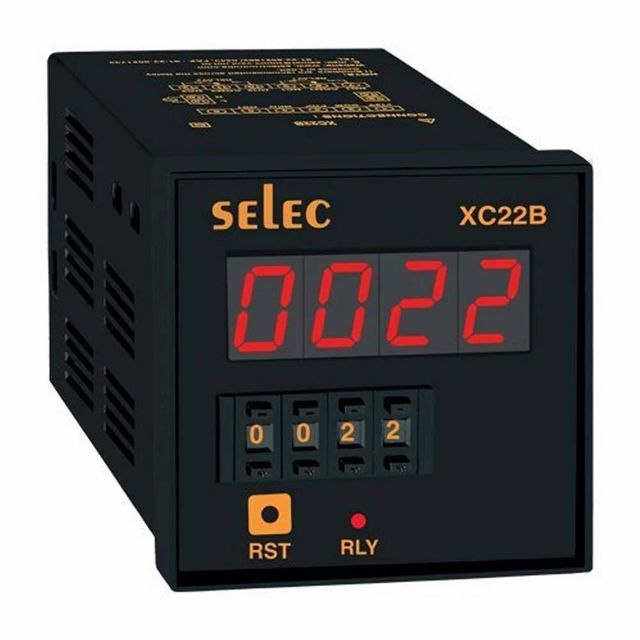 Selec XC22B Digital Counter Color Black Brand Selec Size 72 x 72mm Display Type LED Range 9999 Counts Counting_direction - Image 1